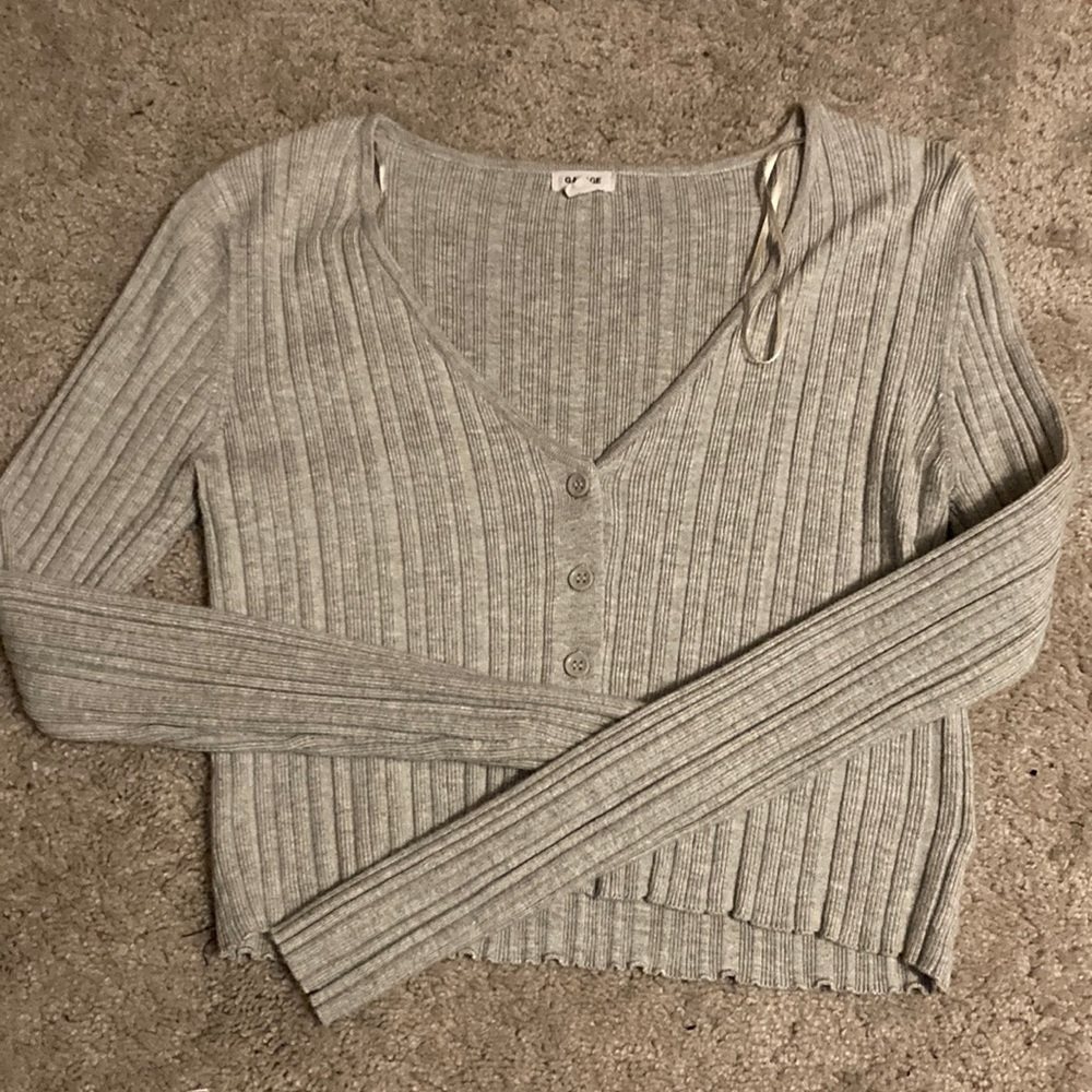 button down ribbed shirt